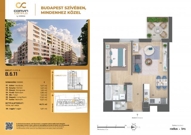 Eladó téglalakás, Budapesten, VIII. kerületben, Balassa utcában