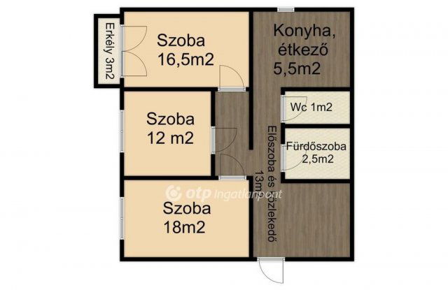 Eladó panellakás, Debrecenben 72.9 M Ft, 3 szobás