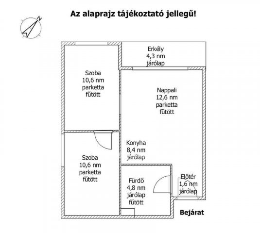 Eladó téglalakás, Győrött 72 M Ft, 1+2 szobás