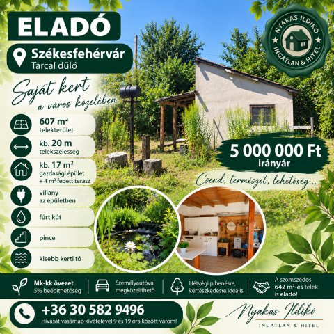 Eladó telek, Székesfehérvárott 5 M Ft / költözzbe.hu