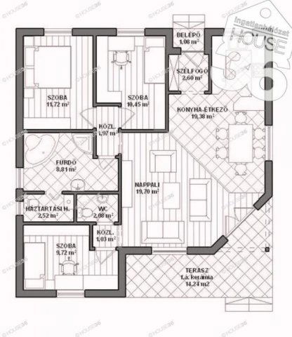 Eladó családi ház, Kecskeméten 72 M Ft, 4 szobás