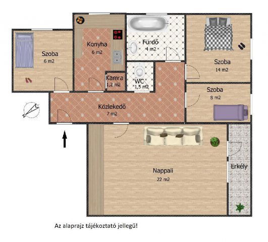 Eladó téglalakás, Budapesten, XXI. kerületben 73.5 M Ft