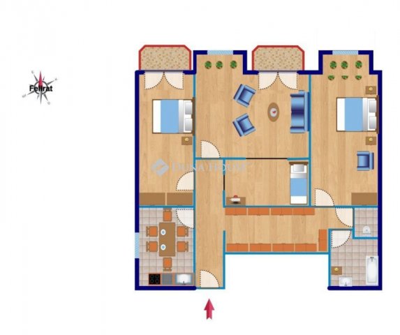 Kiadó téglalakás, albérlet, Debrecenben 1611 E Ft / hó