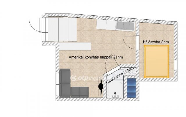 Eladó téglalakás, Budapesten, VIII. kerületben 26.9 M Ft