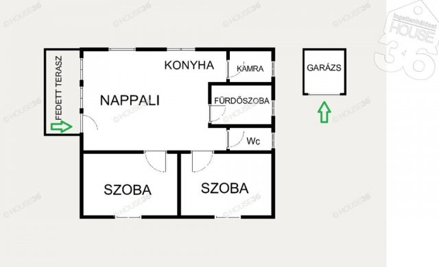 Eladó családi ház, Cserkeszőlőn 44.9 M Ft, 3 szobás