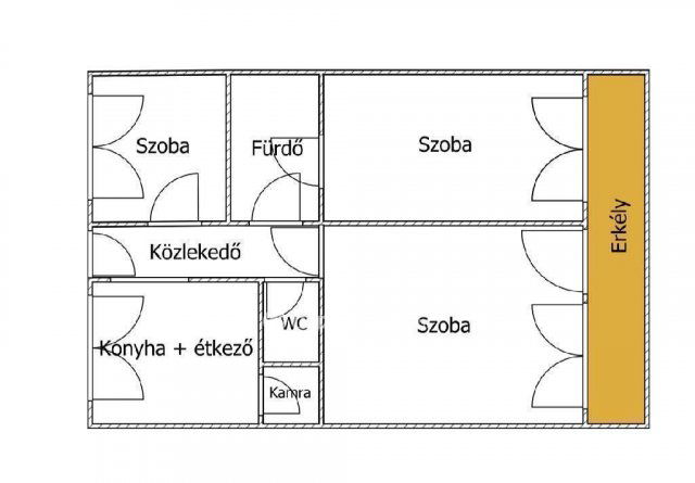 Eladó téglalakás, Egerben 55.9 M Ft, 2+1 szobás