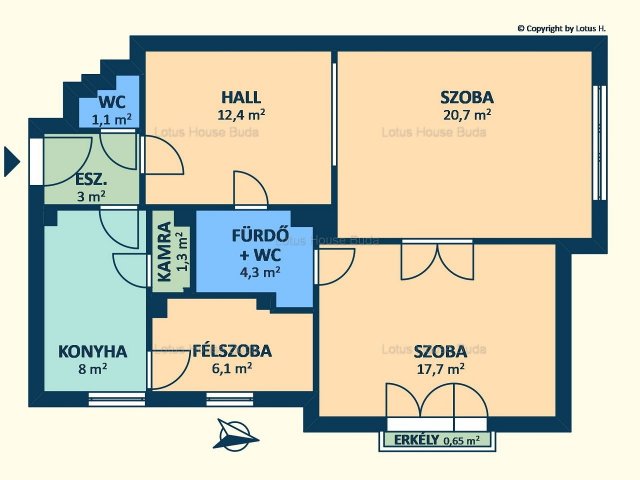 Eladó téglalakás, XI. kerületben, Lágymányosi utcában