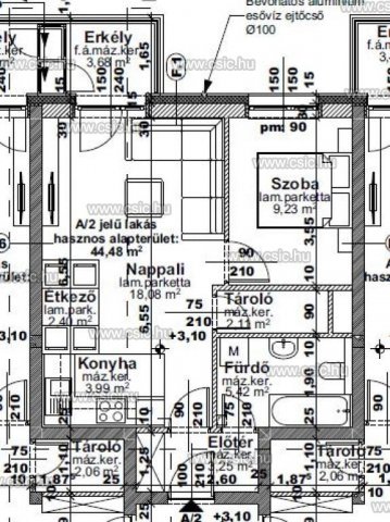 Eladó téglalakás, Budapesten, IV. kerületben 77.5 M Ft, 2 szobás
