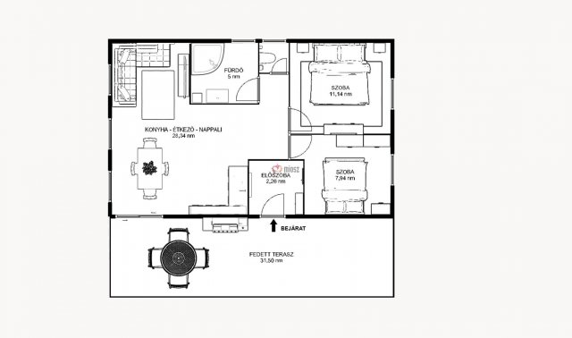 Eladó családi ház, Iszkaszentgyörgyön 62.9 M Ft, 1+1 szobás