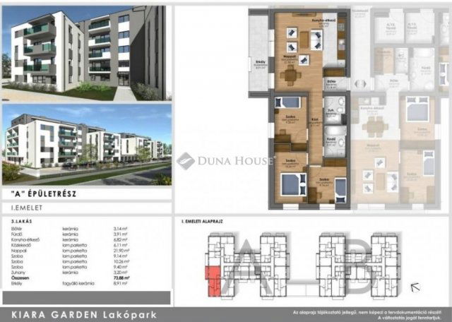 Eladó téglalakás, Szombathelyen 74.9 M Ft, 4 szobás