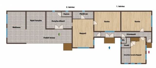 Eladó családi ház, Hosszúhetényen 94.9 M Ft, 4 szobás