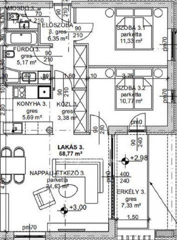 Eladó téglalakás, Budapesten, III. kerületben 154.289 M Ft