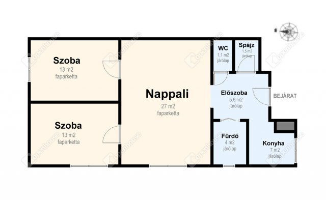 Eladó téglalakás, Miskolcon 44.9 M Ft, 3 szobás