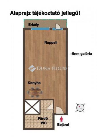 Eladó téglalakás, Budapesten, IX. kerületben 57 M Ft, 1 szobás