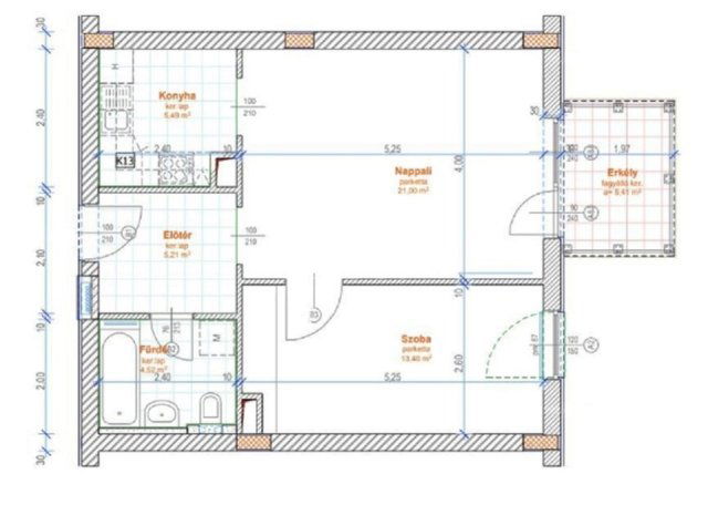 Eladó téglalakás, Budapesten, VIII. kerületben 73 M Ft, 2 szobás