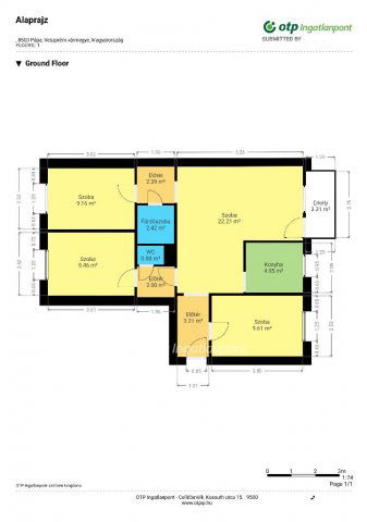 Eladó panellakás, Pápán 43.99 M Ft, 1+3 szobás