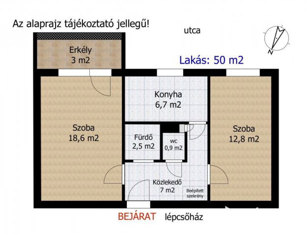 Eladó panellakás, Győrött 49.9 M Ft, 2 szobás