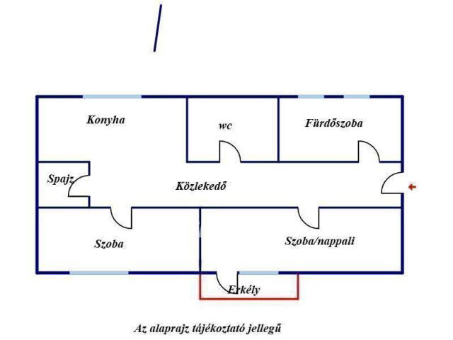Eladó téglalakás, Miskolcon 32.5 M Ft, 2 szobás