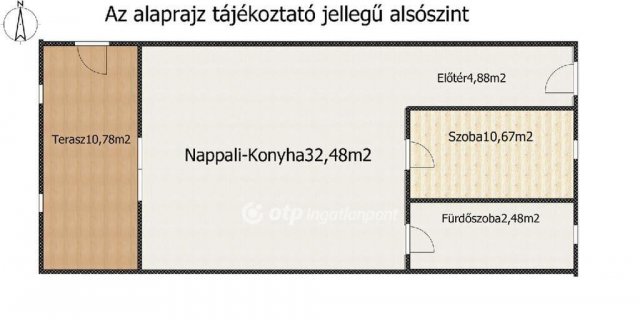 Eladó nyaraló, Tasson 56.9 M Ft, 3 szobás / költözzbe.hu
