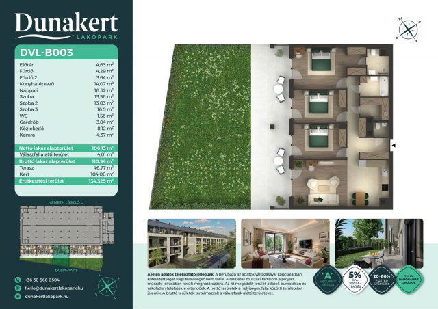 Eladó téglalakás, Vácon, Németh László utcában 135.99 M Ft