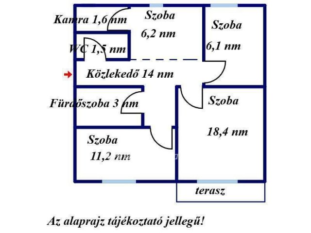 Eladó téglalakás, Jászberényben 36.5 M Ft, 2+1 szobás