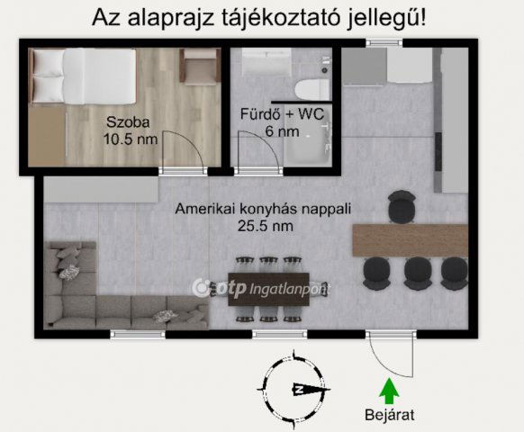 Eladó téglalakás, Budapesten, XI. kerületben 47 M Ft, 2 szobás