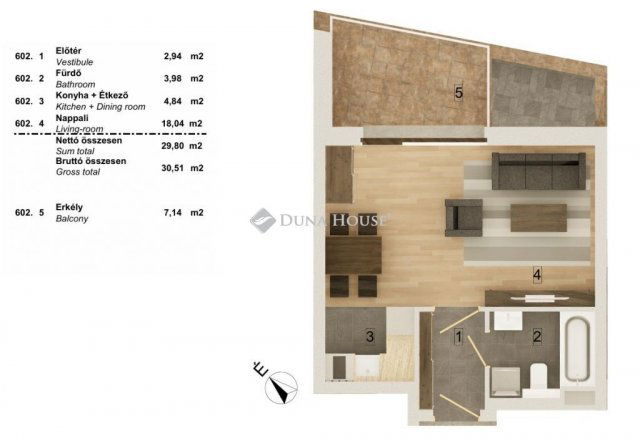 Eladó téglalakás, Budapesten, VIII. kerületben 57.49 M Ft