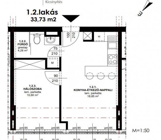 Eladó téglalakás, Szombathelyen 37.9 M Ft, 2 szobás