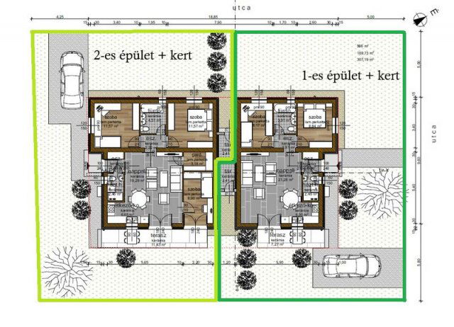 Eladó ikerház, Százhalombattán 125 M Ft, 4 szobás