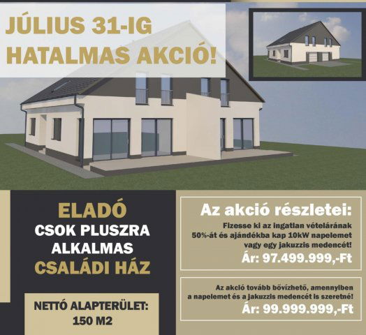 Eladó családi ház, Baján 97.5 M Ft, 4 szobás