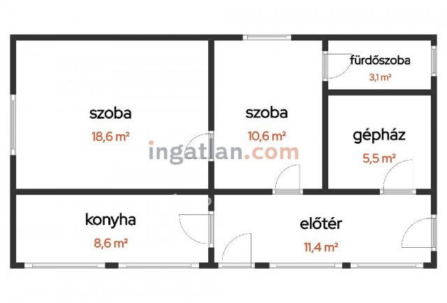 Eladó családi ház, Fülöpszálláson 14.99 M Ft, 2 szobás