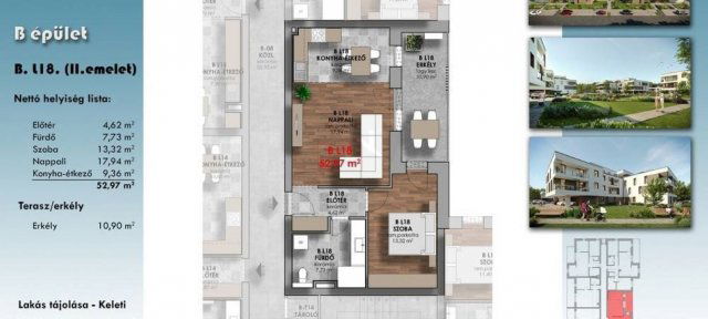 Eladó téglalakás, Győrött 63.9 M Ft, 2 szobás