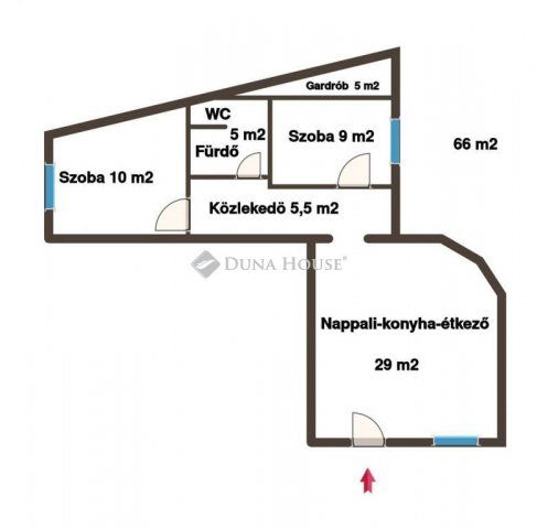 Eladó téglalakás, Pécsett, Mária utcában 79.9 M Ft, 3 szobás