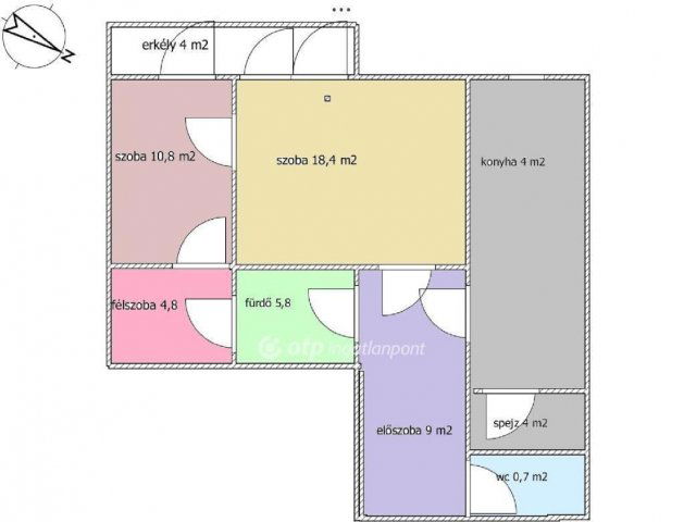 Eladó panellakás, Szigetszentmiklóson 62.7 M Ft, 2+1 szobás