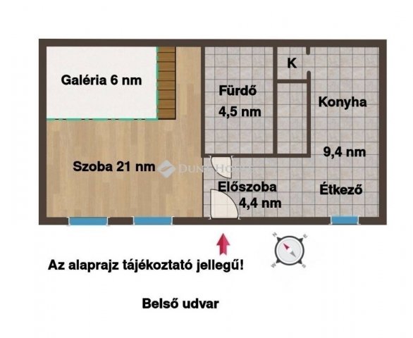 Eladó téglalakás, Budapesten, VII. kerületben 54.9 M Ft