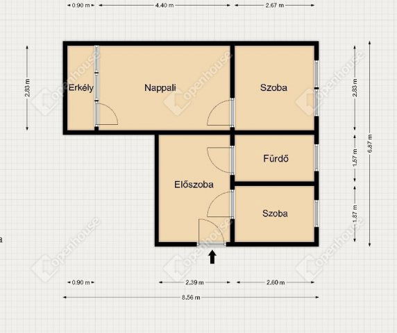 Eladó panellakás, Oroszlányban 27.99 M Ft, 2 szobás