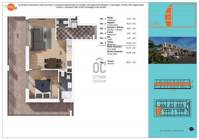 Eladó téglalakás, Balatonlelleén 84.99 M Ft, 2 szobás