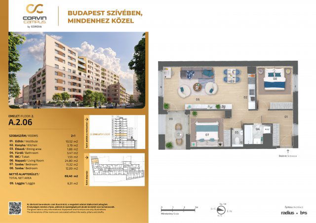 Eladó téglalakás, Budapesten, VIII. kerületben, Balassa utcában