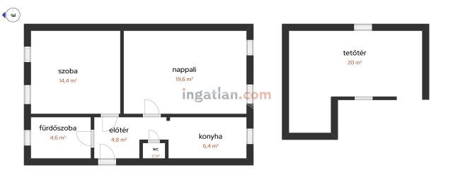 Eladó téglalakás, Budapesten, IV. kerületben 75.4 M Ft, 2 szobás
