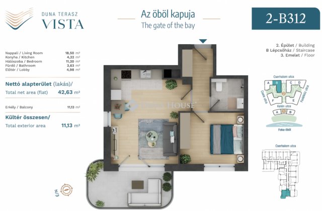 Eladó téglalakás, Budapesten, XIII. kerületben 88 M Ft, 2 szobás
