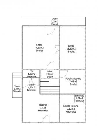 Eladó családi ház, Péterin 89.5 M Ft, 3 szobás