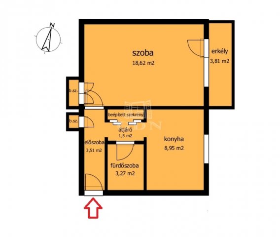 Eladó téglalakás, Miskolcon 27.5 M Ft, 1 szobás