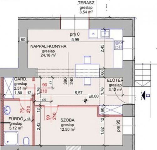 Eladó téglalakás, Hatvanban, Csaba utcában 40.4 M Ft, 1 szobás