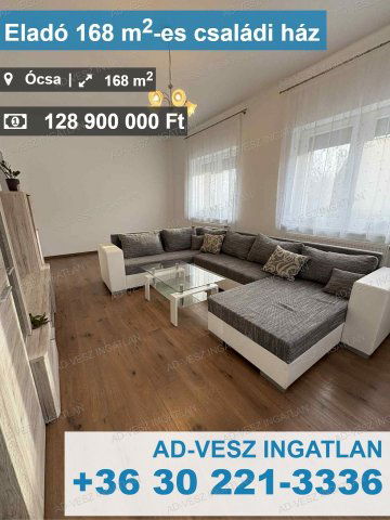 Eladó családi ház, Ócsán 128.9 M Ft, 5 szobás