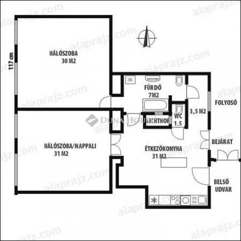 Eladó téglalakás, Budapesten, VI. kerületben 135 M Ft, 2 szobás