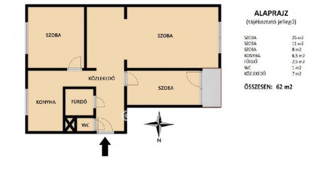 Eladó panellakás, Veszprémben 62.9 M Ft, 3 szobás