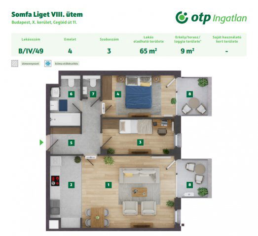 Eladó téglalakás, Budapesten, X. kerületben, Ceglédi úton
