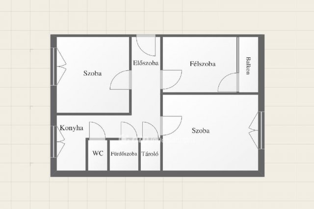 Eladó panellakás, Miskolcon 32.99 M Ft, 2+1 szobás