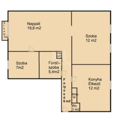 Eladó téglalakás, Zalaegerszegen 53.6 M Ft, 2+1 szobás