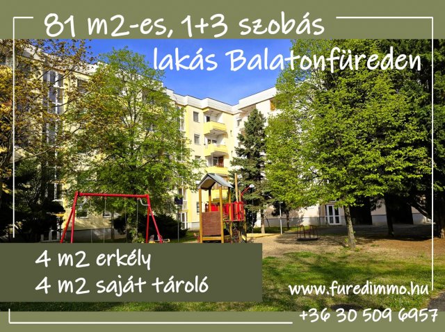 Eladó téglalakás, Balatonfüreden 79 M Ft, 4 szobás
